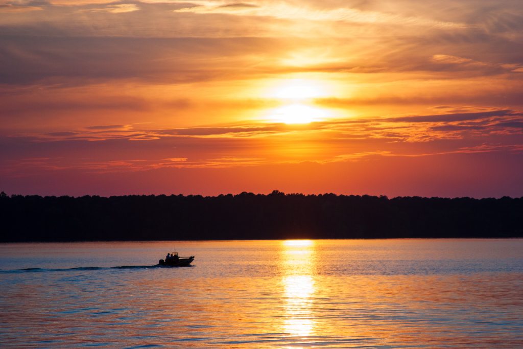 boat sunset